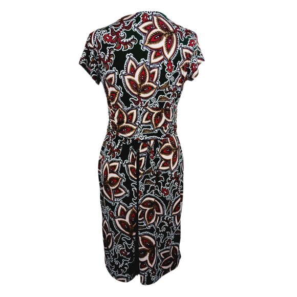 Verse, Size Medium, Print Knit Short Sleeve Dress, Stretch, V Neck, Go Anywhere - Picture 5 of 16